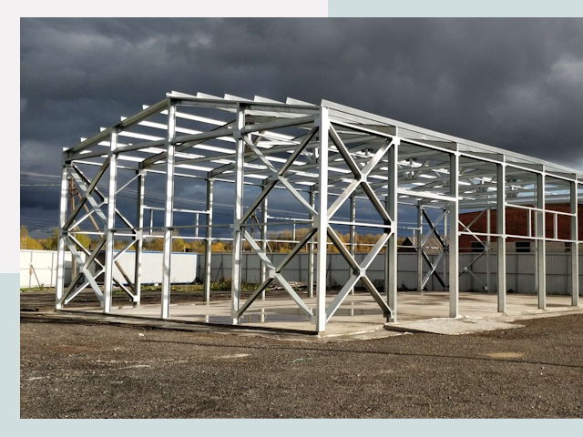 Двускатные ангары в Пушкин от 649 руб. за квадрат