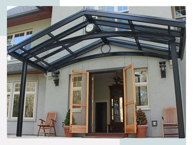 Козырьки металлические в Пушкине