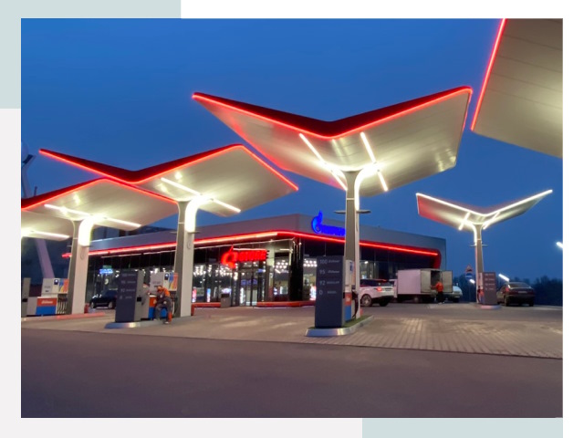Навесы для АЗС в Пушкине