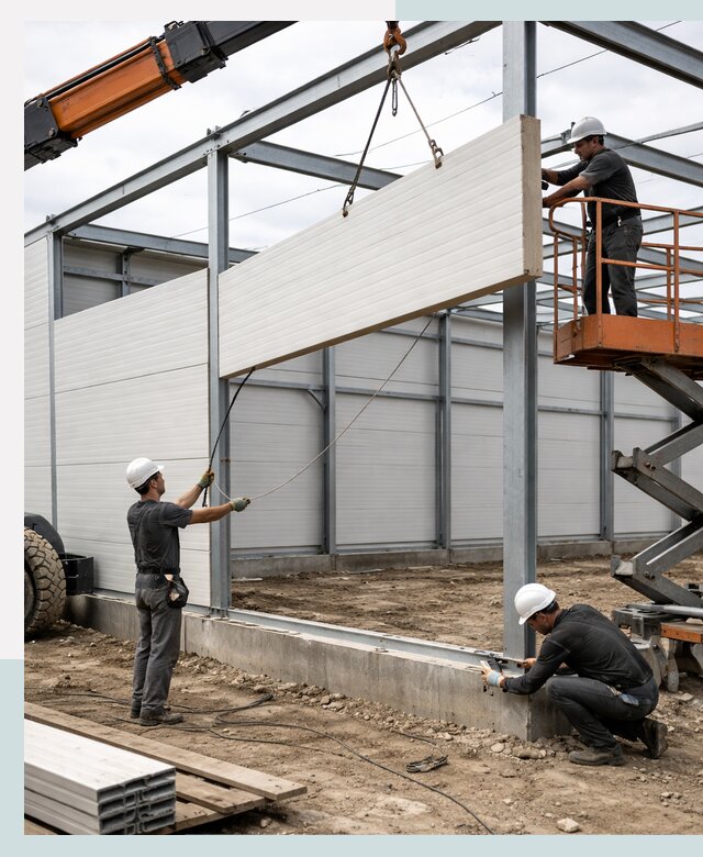 Строительство складов из сэндвич панелей в Пушкине под ключ